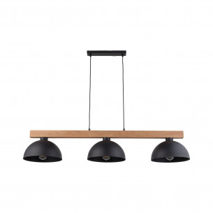 Lampa wisząca loft 3 punktowa Oslo 118cm czarny / sosna TK Lighting
