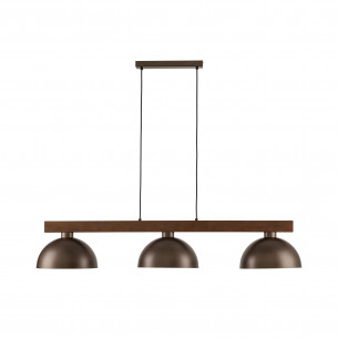 Lampa wisząca loft 3 punktowa Oslo 118cm brąz / orzech TK Lighting