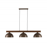 Lampa wisząca loft 3 punktowa Oslo 118cm brąz / orzech TK Lighting