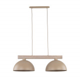 Lampa wisząca skandynawska 2 punktowa Oslo Sabia 83cm beżowy / drewno TK Lighting