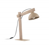 Lampa biurkowa skandynawska Oslo Sabia beżowy / drewno TK Lighting Lampa biurkowa skandynawska Oslo Sabia beżowy / drewno TK Lighting
