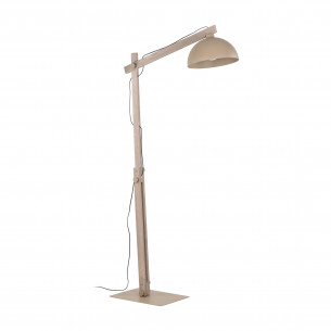 Lampa podłogowa skandynawska Oslo Sabia 180cm beżowy / drewno TK Lighting