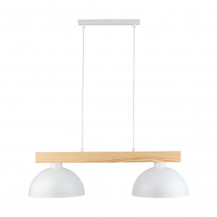 Lampa wisząca skandynawska 2 punktowa Oslo 83cm biały / sosna TK Lighting