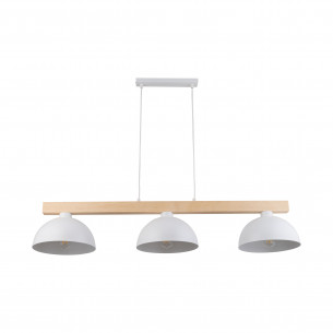 Lampa wisząca skandynawska 3 punktowa Oslo 118cm biały / sosna TK Lighting