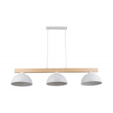 Lampa wisząca skandynawska 3 punktowa Oslo 118cm biały / sosna TK Lighting