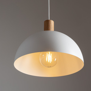 Lampa wisząca skandynawska Oslo 33,5cm biały / sosna TK Lighting