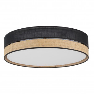 Plafon boho Paglia New 45cm czarny / plecionka TK Lighting