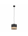 Lampa boho wisząca Paglia New 20cm czarny / plecionka TK Lighting