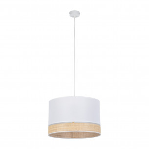 Lampa boho wisząca Paglia New 38cm biały / plecionka TK Lighting