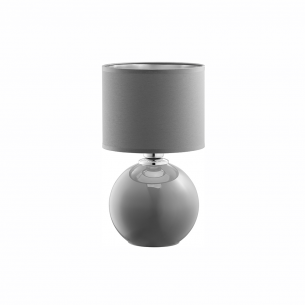 Lampa stołowa szklana z abażurem Palla Small szara TK Lighting