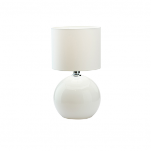 Lampa stołowa szklana z abażurem Palla Small biała TK Lighting