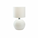 Lampa stołowa szklana z abażurem Palla Small biała TK Lighting