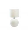 Lampa stołowa szklana z abażurem Palla Small biała TK Lighting