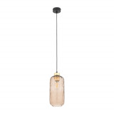Lampa wisząca szklana retro Pescara 14cm bursztynowa TK Lighting