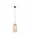 Lampa wisząca szklana retro Pescara 14cm bursztynowa TK Lighting