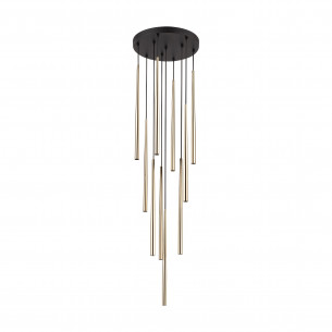 Lampa glamour wiszące tuby Piano X 35cm złota TK Lighting