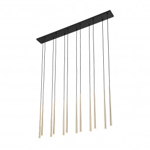 Lampa glamour wiszące tuby Piano XII 150cm złota TK Lighting