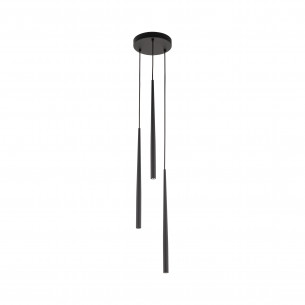 Lampa wiszące tuby Piano III 20cm czarna TK Lighting