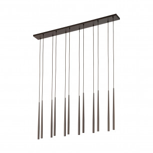 Lampa wiszące tuby Piano XII 120cm brązowa TK Lighting