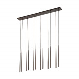 Lampa wiszące tuby Piano XII 120cm brązowa TK Lighting