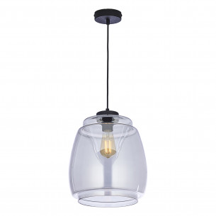 Lampa szklana retro Pilar 26cm grafit lustrzany TK Lighting