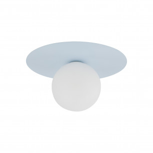 Plafon szklany kula Pixi 25cm biały / błękitny Lighting