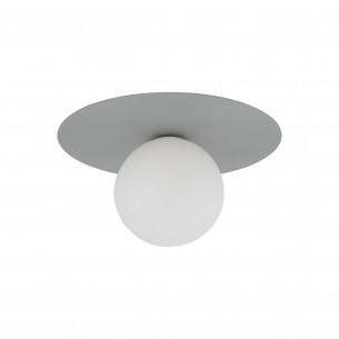 Plafon szklany kula Pixi 25cm biały / szary Lighting