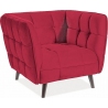 Castello dark red quilted velvet armchair Signal