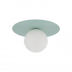Plafon szklany kula Pixi 25cm biały / miętowy Lighting