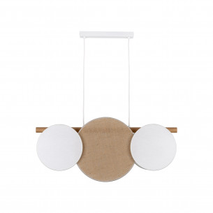 Lampa wisząca podłużna boho Pulse 80cm juta / biały TK Lighting