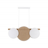 Lampa wisząca podłużna boho Pulse 80cm juta / biały TK Lighting