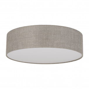 Plafon okrągły z lnianym abażurem Rondo 60cm TK Lighting