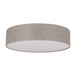Plafon okrągły z lnianym abażurem Rondo 78cm TK Lighting