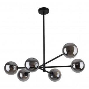 Lampa sufitowa szklane kule Sarius VI 90cm grafit lustrzany / czarny TK Lighting