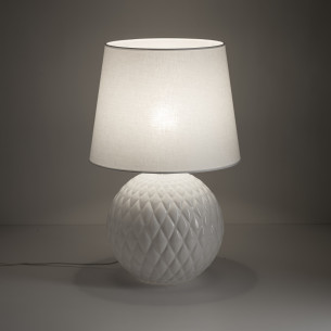 Lampa stołowa szklana dekoracyjna Santana biała TK Lighting