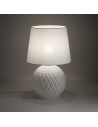 Lampa stołowa szklana dekoracyjna Santana biała TK Lighting