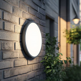 Kinkiet okrągły / plafon zewnętrzny Sferis LED 3000K IP54 24,5cm czarny TK Lighting