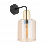 Kinkiet szklany Sierra bursztynowy / złoty TK Lighting