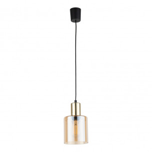 Lampa szklana wisząca Sierra 12cm bursztynowy / złoty TK Lighting