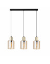 Lampa szklana wisząca na listwie Sierra III 73cm bursztynowy / złoty TK Lighting