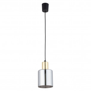 Lampa szklana wisząca Sierra 12cm grafit lustrzany / złoty TK Lighting