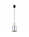 Lampa szklana wisząca Sierra 12cm grafit lustrzany / złoty TK Lighting