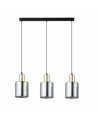 Lampa szklana wisząca na listwie Sierra III 73cm grafit lustrzany / czarny / złoty TK Lighting