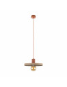 Lampa wisząca z płaskim kloszem Sila Sabia Brick 30cm beżowa TK Lighting