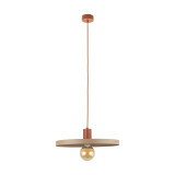 Lampa wisząca z płaskim kloszem Sila Sabia Brick 40cm beżowa TK Lighting