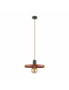 Lampa wisząca z płaskim kloszem Sila Brick Green 30cm ceglana TK Lighting