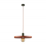Lampa wisząca z płaskim kloszem Sila Brick Green 40cm ceglana TK Lighting