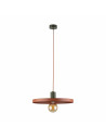 Lampa wisząca z płaskim kloszem Sila Brick Green 40cm ceglana TK Lighting