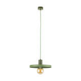 Lampa wisząca z płaskim kloszem Sila Peapod Green 30cm zielona TK Lighting