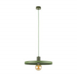 Lampa wisząca z płaskim kloszem Sila Peapod Green 40cm zielona TK Lighting
